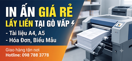 Dịch Vụ In Ấn Giá Rẻ, Lấy Liền Tại Gò Vấp – Giải Pháp Toàn Diện Cho Doanh Nghiệp & Cửa Hàng